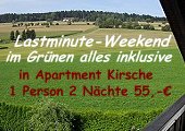 Lastminute Kurzurlaub im Grnen- Aptm. KIrsche